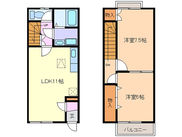 甚目寺駅 徒歩25分 1-2階の物件間取画像